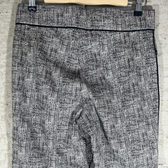 ZAC & RACHEL Black Tweed Pull On Elastic Waist Pants Size 10 Tuxedo Straight Leg - Picture 12 of 13
